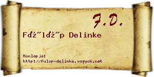 Fülöp Delinke névjegykártya