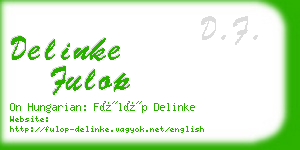delinke fulop business card